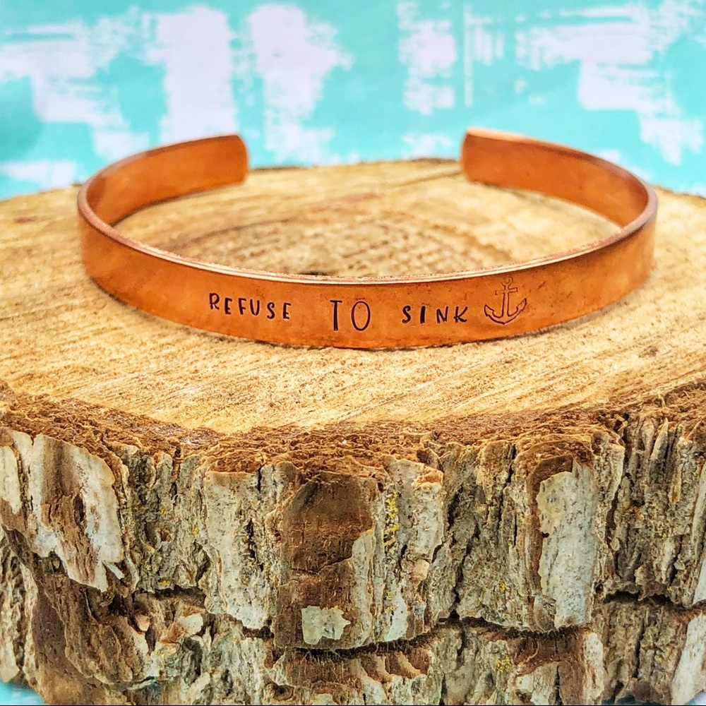 🆕 Refuse to Sink Anchor Cuff Bracelet